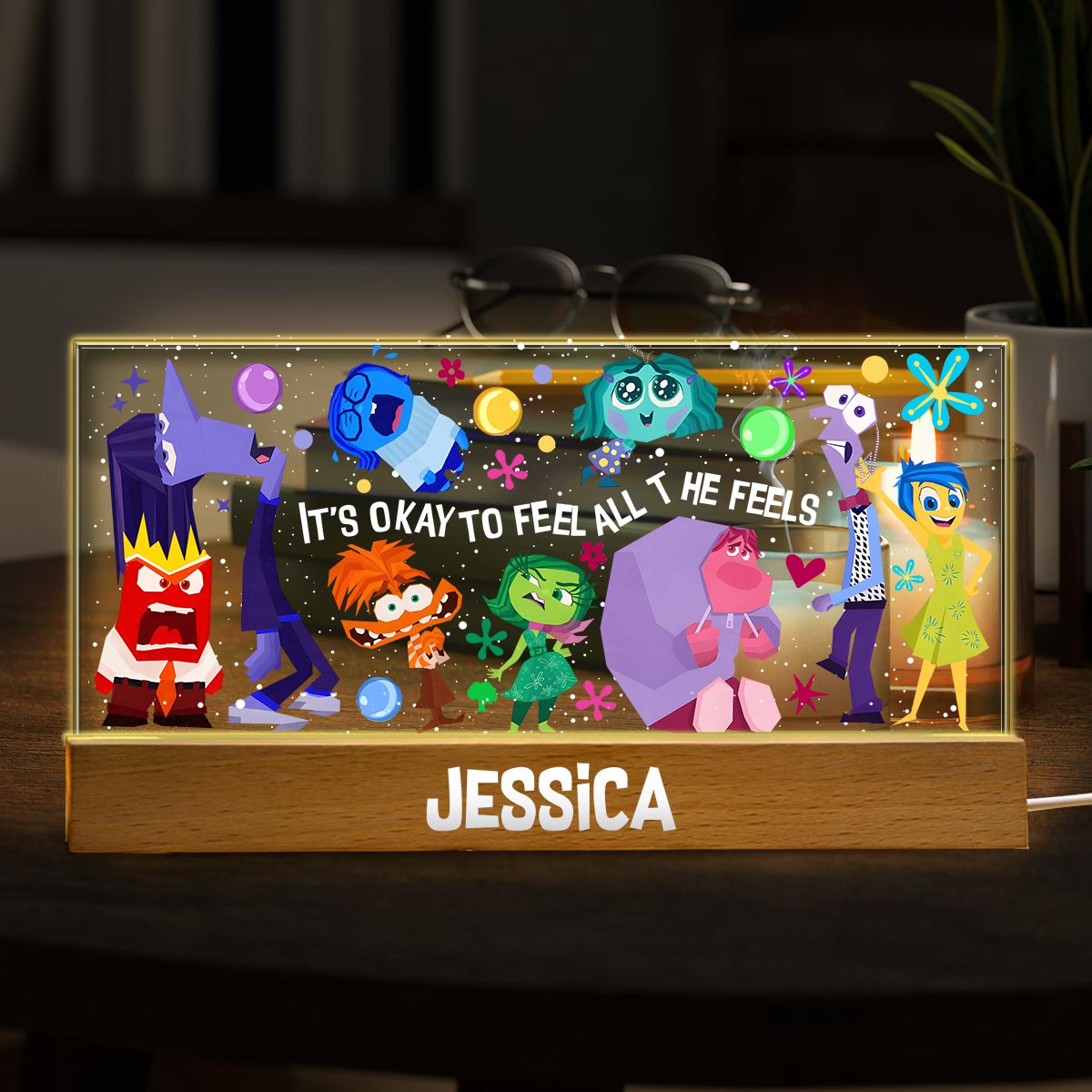 Personalized Shaped LED Night Light Custom Name Gift for Mom