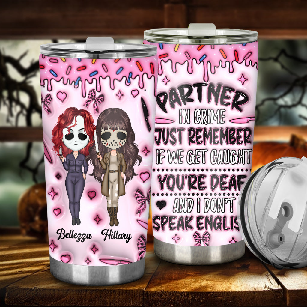 Personalized Partner In Crime Tumbler Custom Gift for Friends