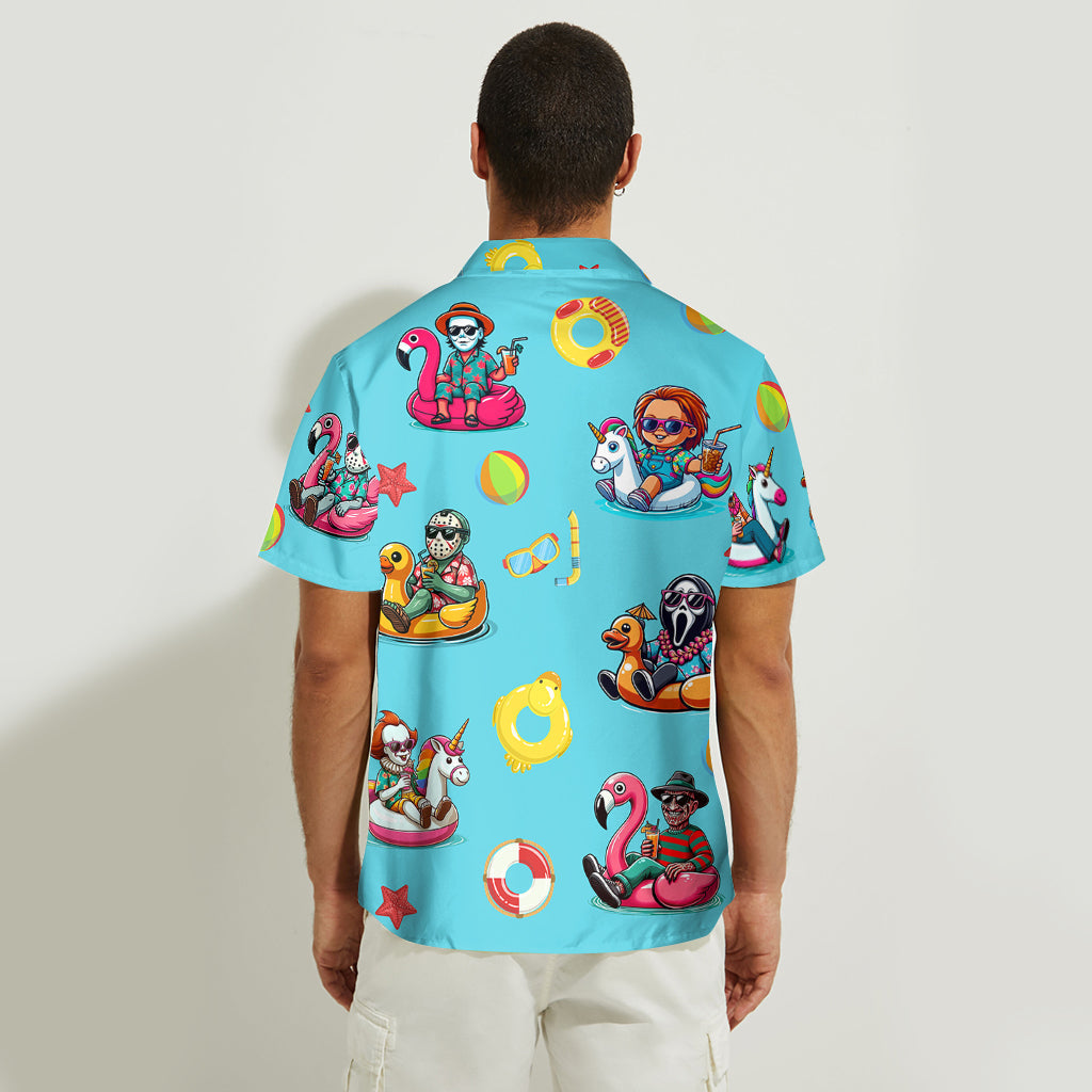 Personalized Horror Hawaiian Shirt Custom Name Gift for Him