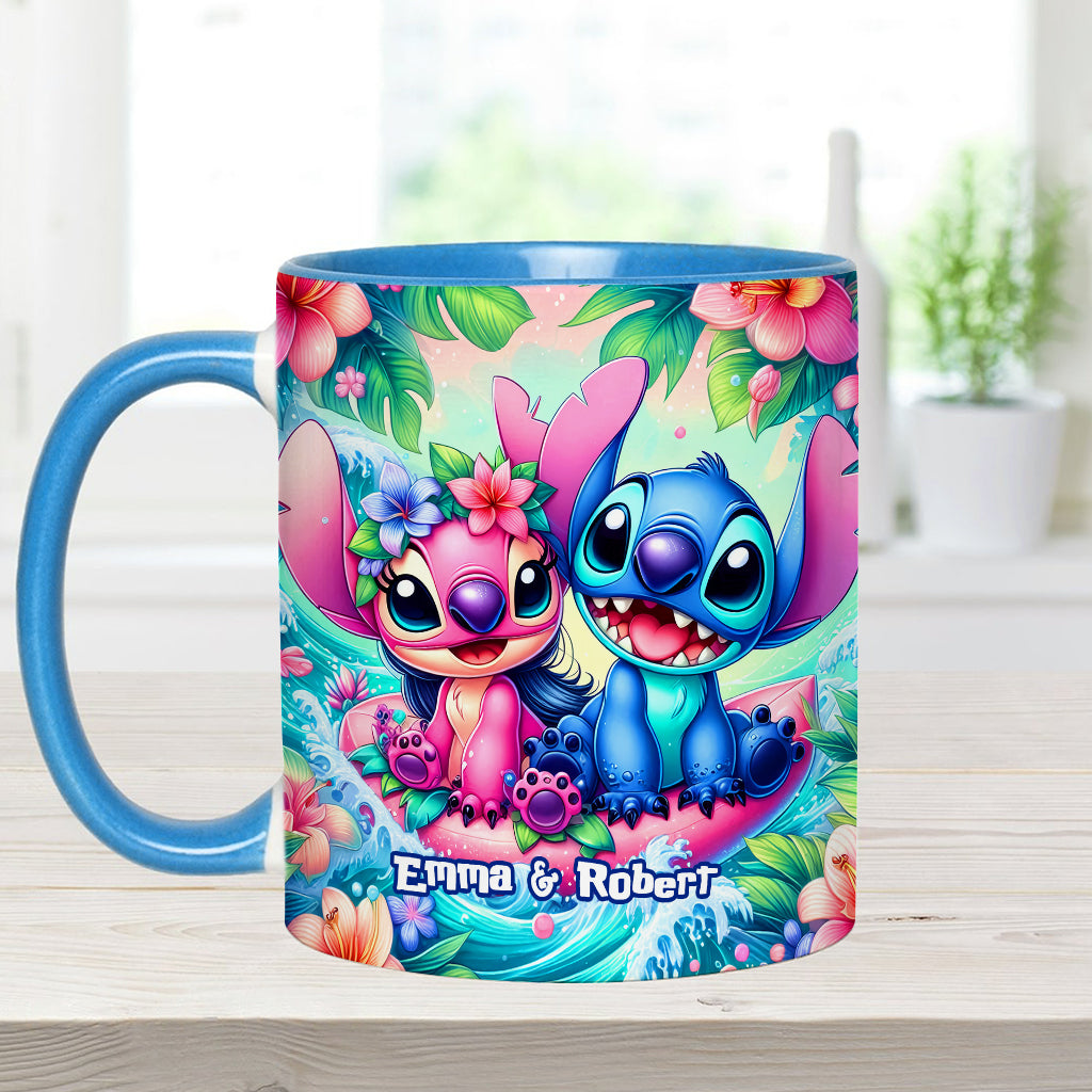 Personalized Ohana Accent Mug Custom Name Gift for Couple