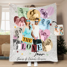 Load image into Gallery viewer, Personalized Photo Couple Blanket Unique Gift for Anniversary
