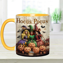 Load image into Gallery viewer, Personalized Hocus Pocus Witches Accent Mug Custom Name Gift

