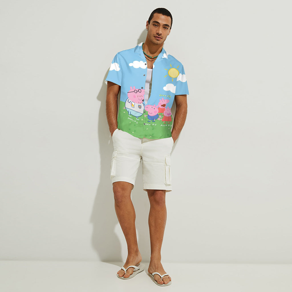 Personalized Daddy Pig Hawaiian Shirt for Dad | Summer Gift