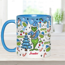 Load image into Gallery viewer, Personalized Grinch Accent Mug Custom Name Christmas Gift
