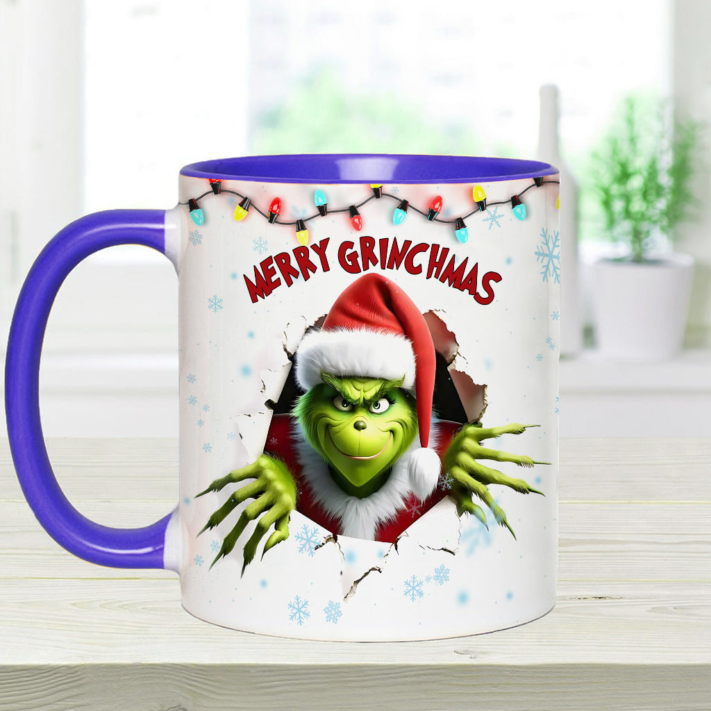 Personalized Merry Grinchmas Accent Mug Custom Name Gift