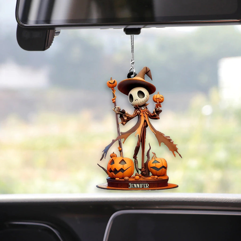 Personalized Halloween Car Ornament Custom Name Acrylic Gift