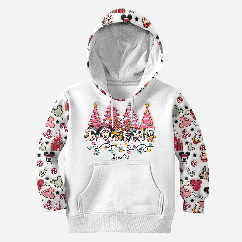 Personalized Christmas Mouse Hoodie and Leggings Gift for Kids