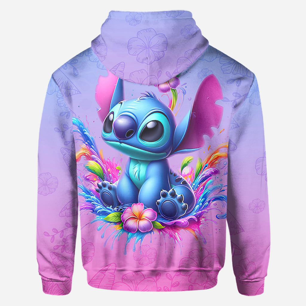 Personalized Blue Ohana All Over Shirt Custom Name Gift