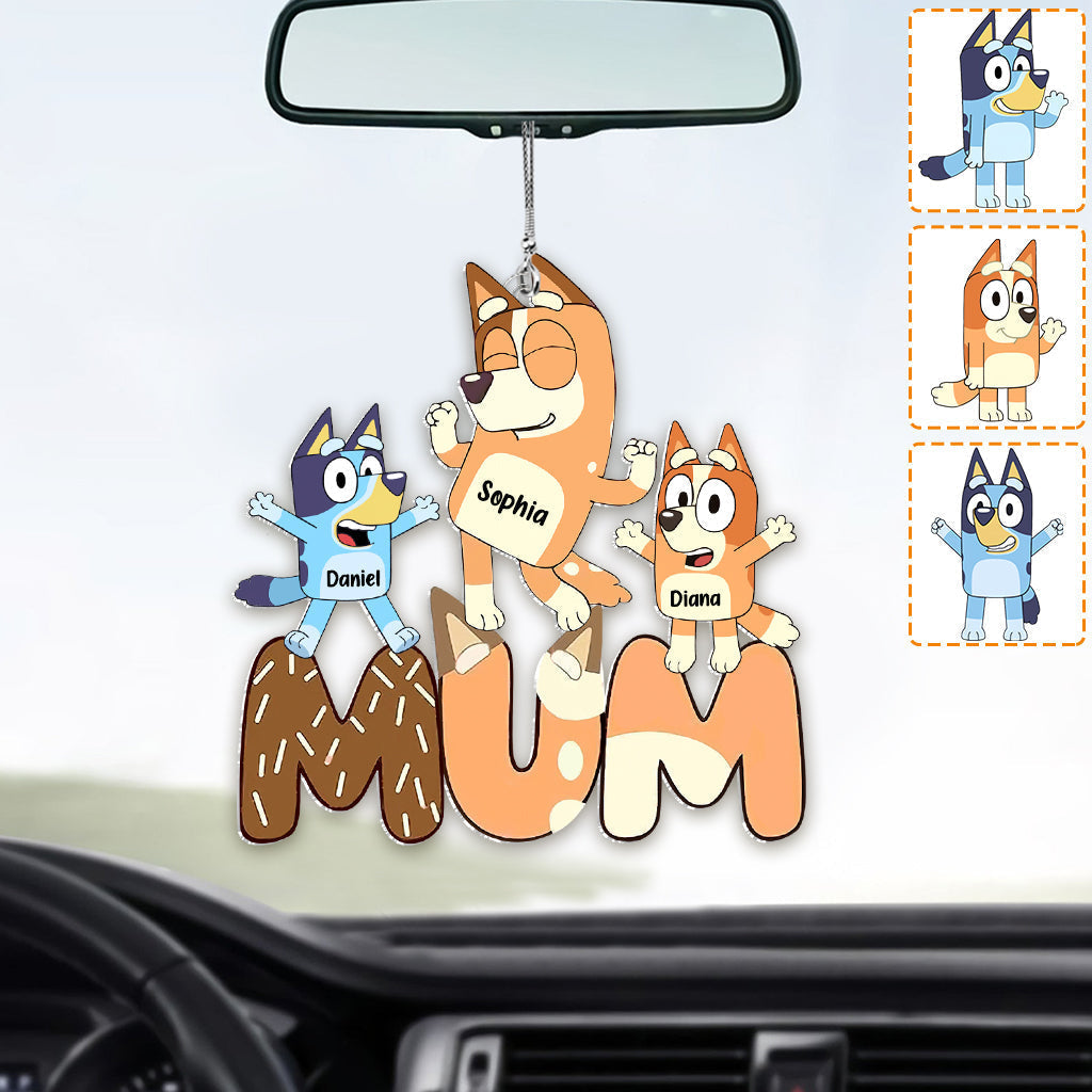 Personalized Acrylic Car Ornament Custom Name Gift for Mum