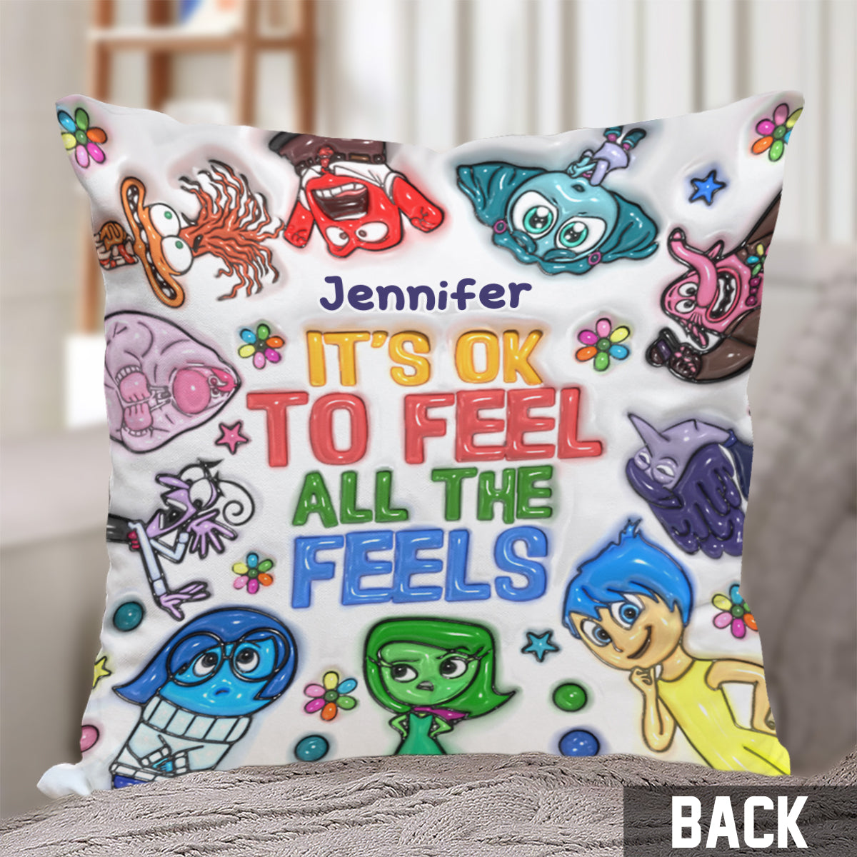 Personalized Throw Pillow It's Ok To Feel All The Feels Gift