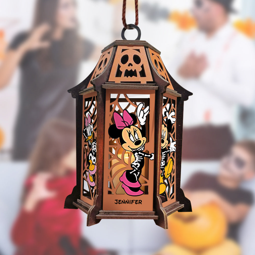 Personalized Laser Cut Halloween Lantern with Custom Name