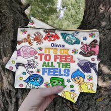 Load image into Gallery viewer, Personalized It's Ok To Feel All The Feels Pouch for Kids Gift
