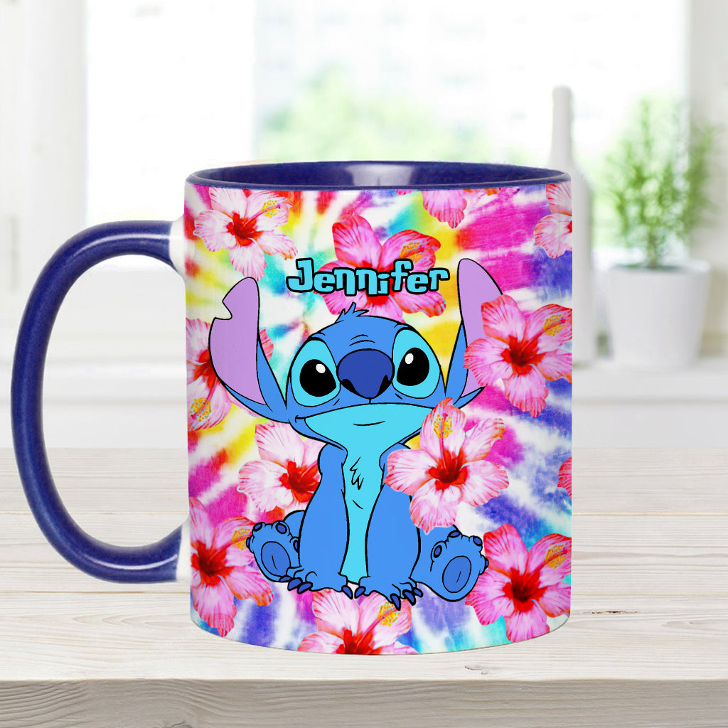 Personalized Tie Dye Accent Mug with Name for Birthday or Christmas