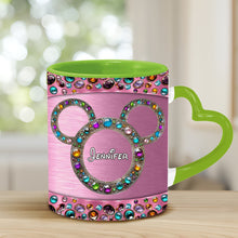 Load image into Gallery viewer, Personalized Heart Handle Mug Custom Name Gift for Mom

