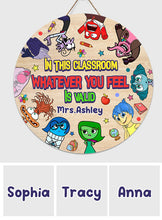 Load image into Gallery viewer, Personalized Round Wood Sign Classroom Decor Gift for Teacher
