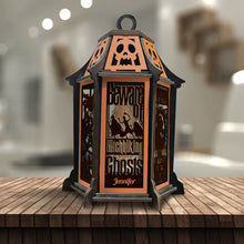 Load image into Gallery viewer, Personalized Laser Cut Wooden Lantern Gift for Halloween
