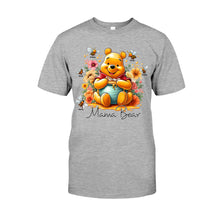Load image into Gallery viewer, Personalized Mama Bear T-Shirt &amp; Hoodie with Floral Design for Mom
