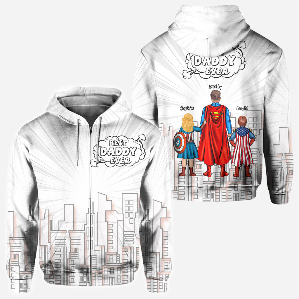 Personalized Best Dad Ever All Over Shirt Custom Family Design