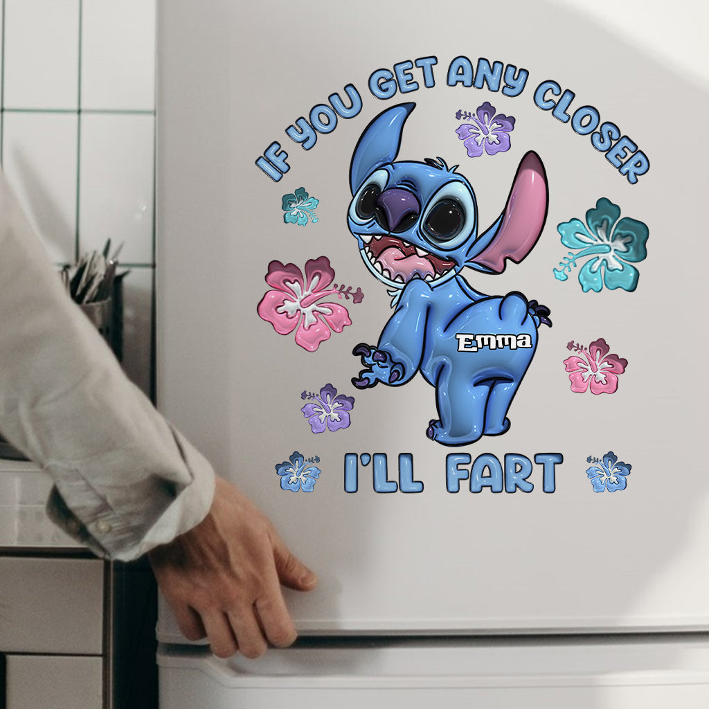 Personalized Stitch Decal Die Cut Custom Name Fun Gift