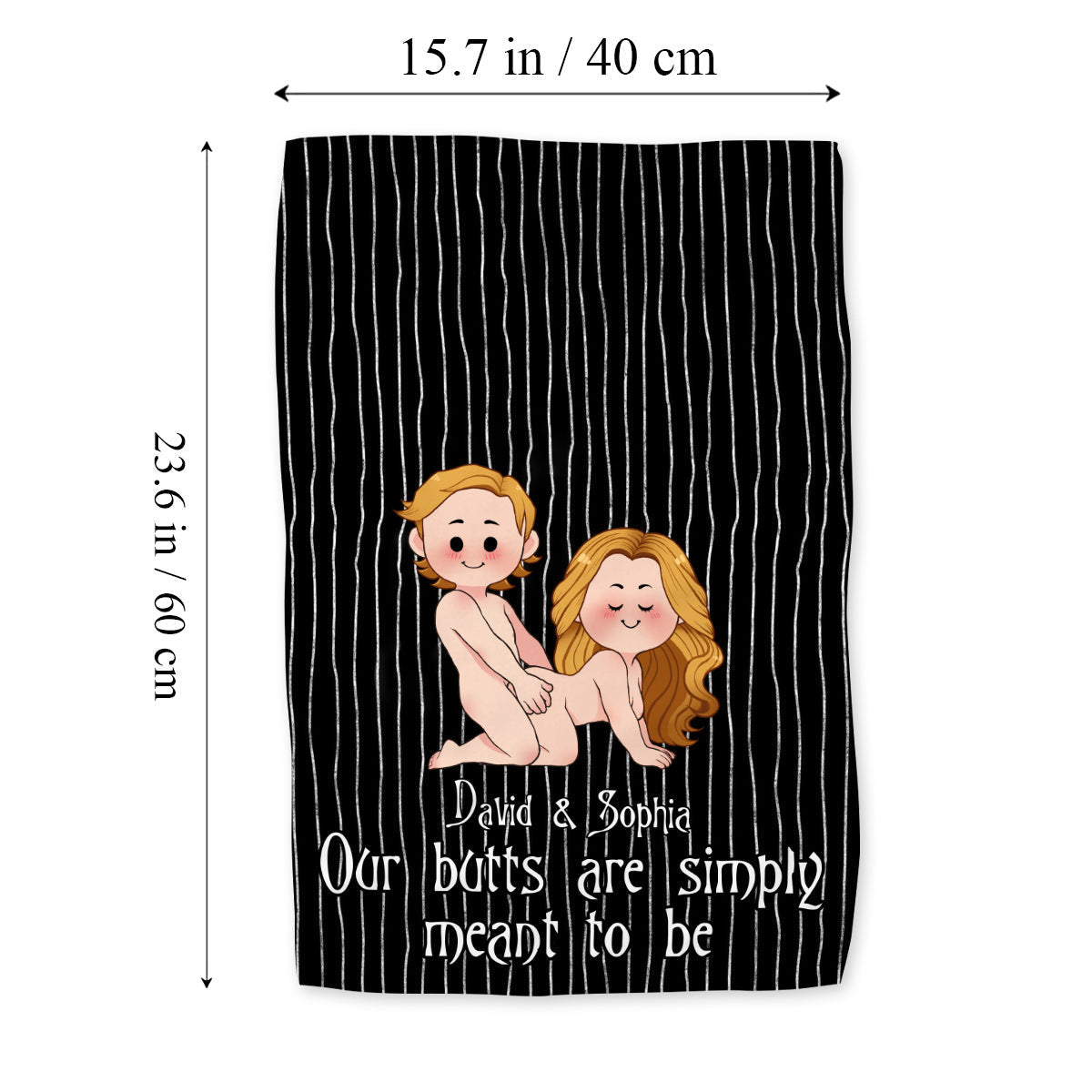 Personalized Couple Towel Our Butts Are Simply Meant to Be Gift for Valentine's Day