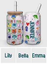 Load image into Gallery viewer, Personalized 16oz Can Glass with Straw for Kids &amp; Adults - Today I Feel Gift
