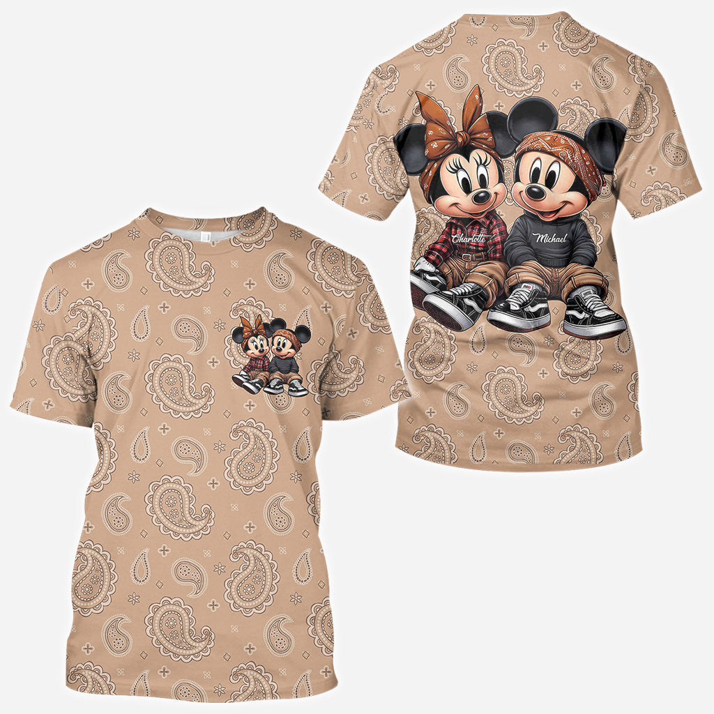 Personalized All Over Shirt Cute Mouse Couple Gift for Anniversary
