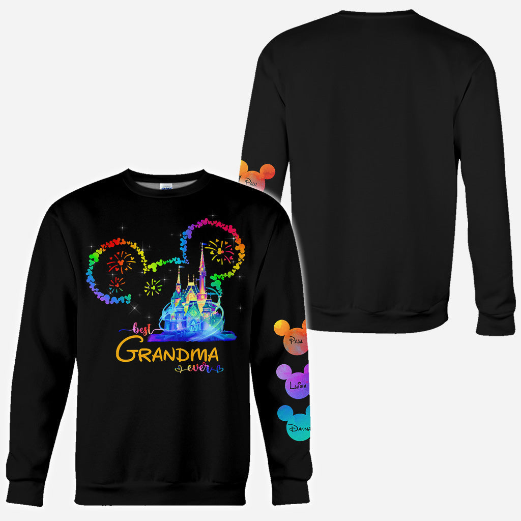 Personalized Colorful Mouse Ear All Over Shirt Gift for Grandma