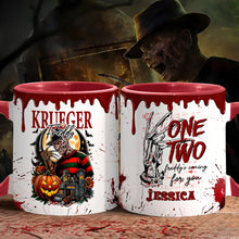 Load image into Gallery viewer, Personalized Horror Accent Mug Custom Name Gift for Fans
