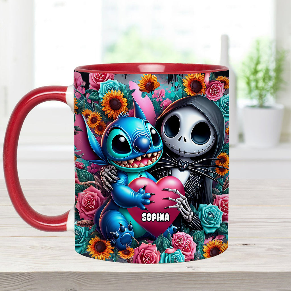 Personalized Nightmare Accent Mug Custom Name Gift for Halloween