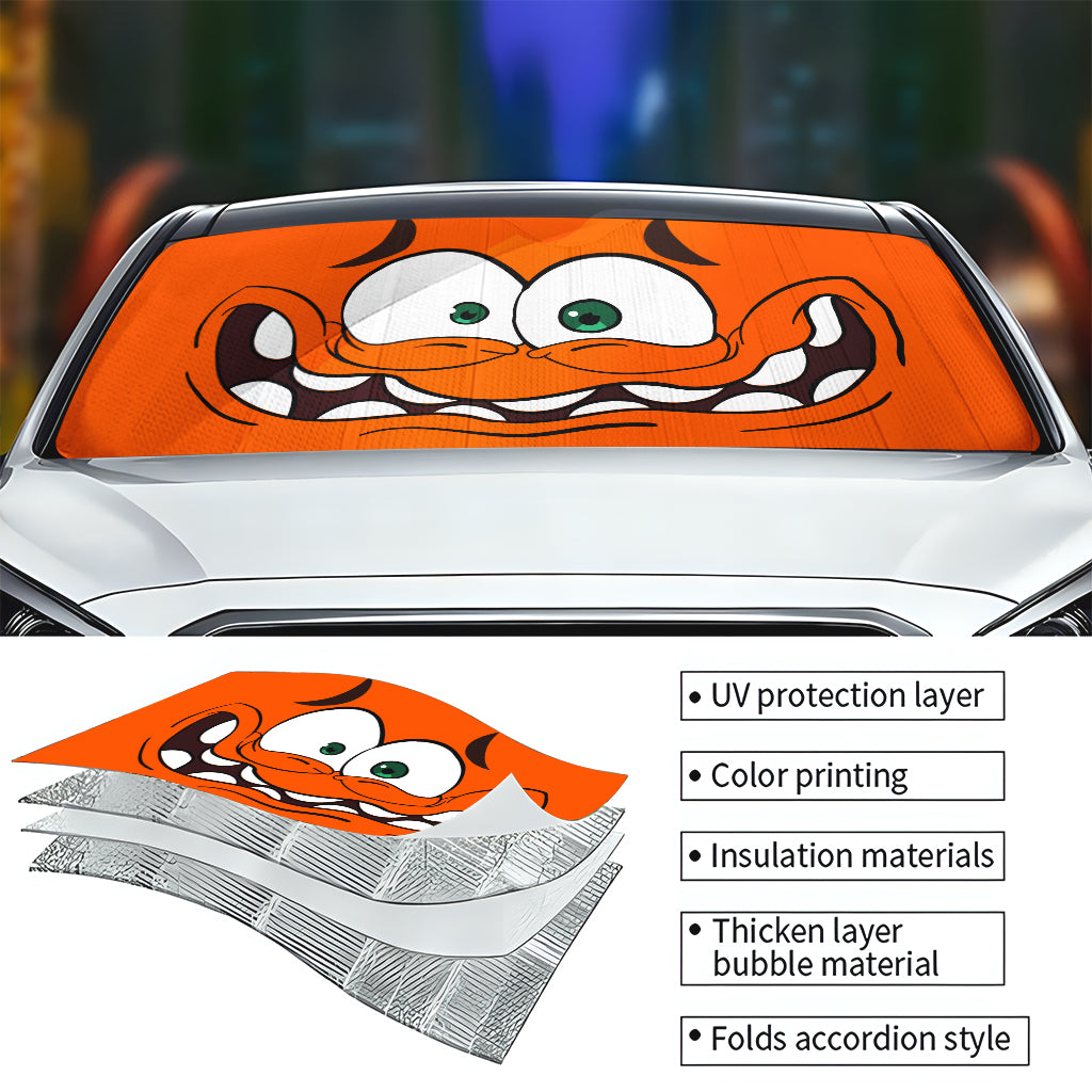 Personalized Funny Car Sunshade with Emotions for Vehicle Protection