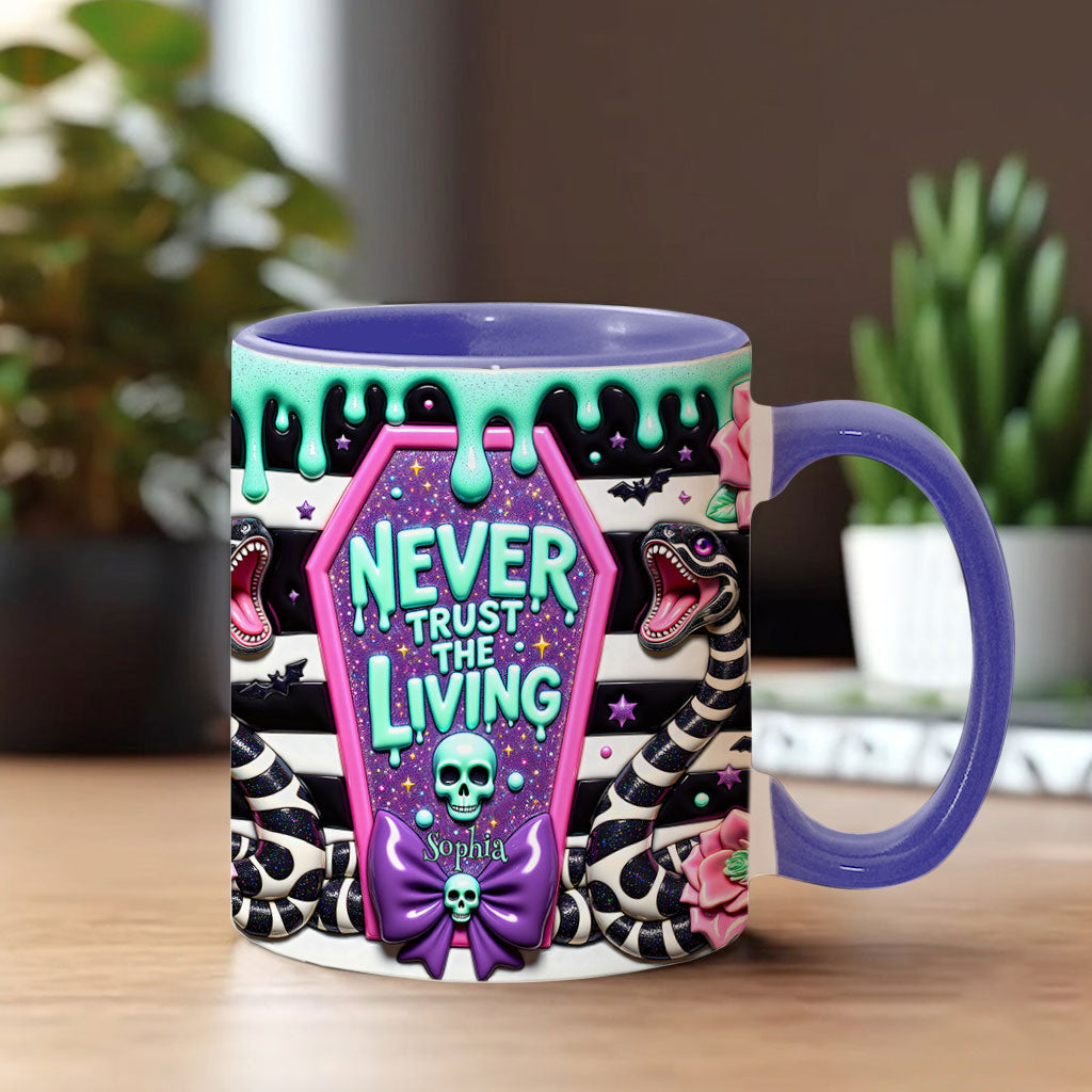 Personalized Accent Mug Never Trust The Living Gift for Couple