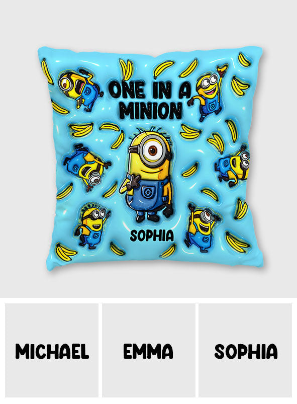 Personalized Minion Throw Pillow Custom Name Gift