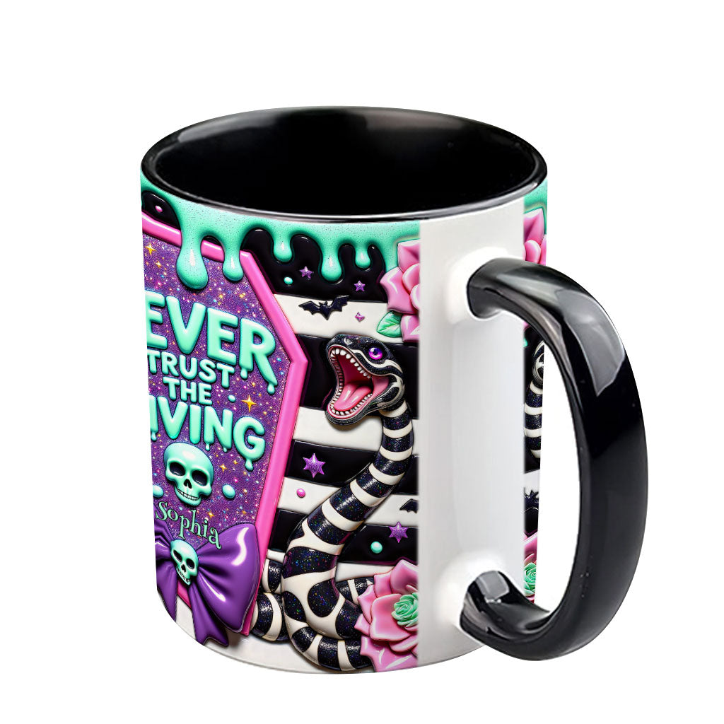 Personalized Accent Mug Never Trust The Living Gift for Couple