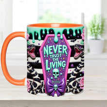 Load image into Gallery viewer, Personalized Accent Mug Never Trust The Living Gift for Couple
