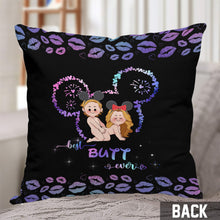 Load image into Gallery viewer, Personalized Best Butt Ever Mouse Ears Throw Pillow for Couples
