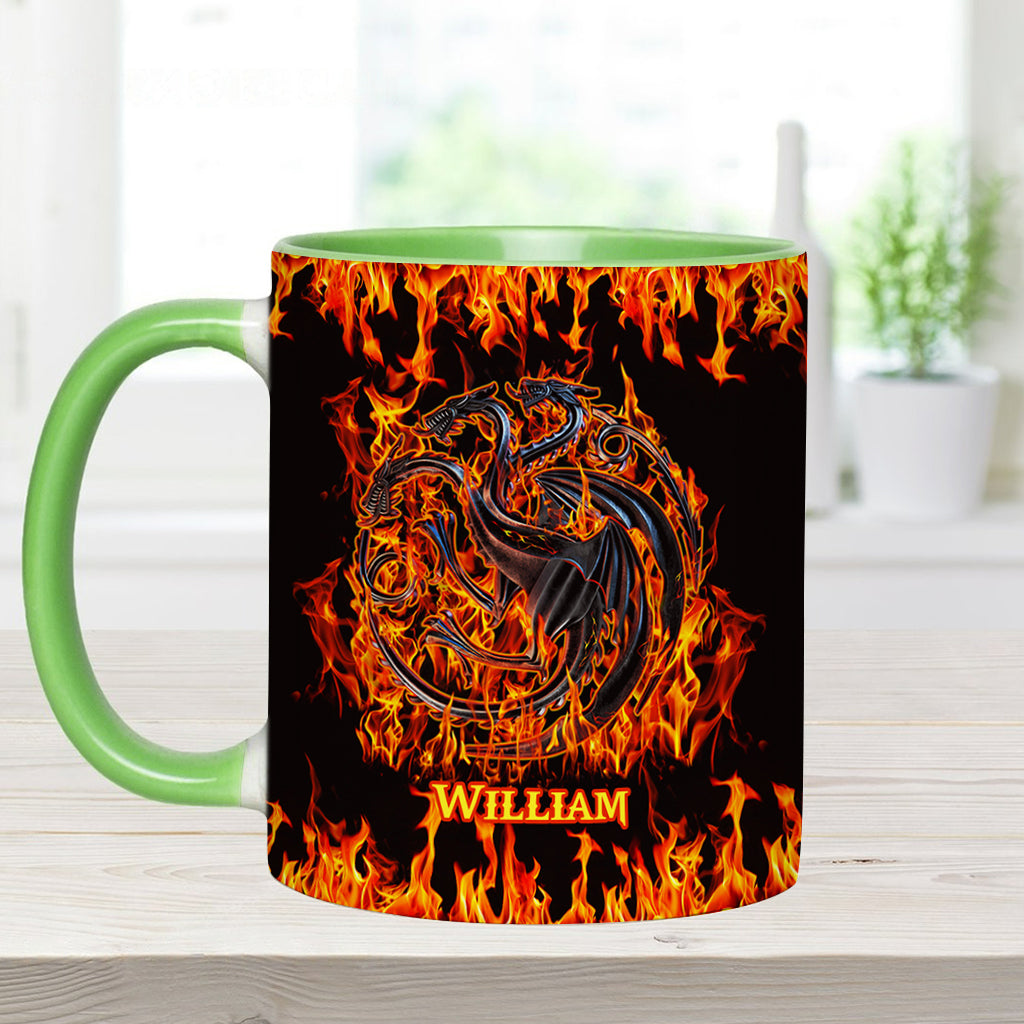 Personalized Fire & Blood Game Accent Mug Custom Name Gift