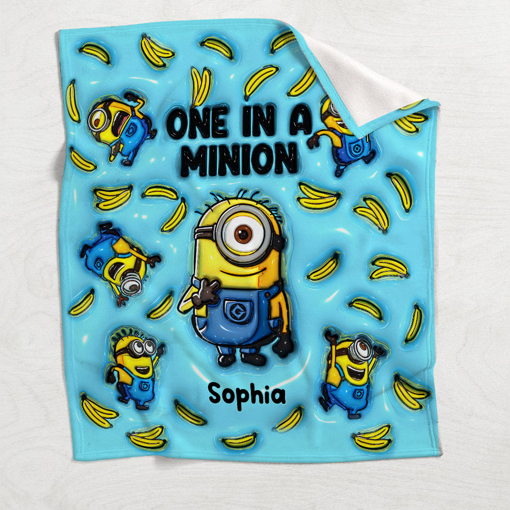 Personalized One In A Minion Blanket Custom Name Gift