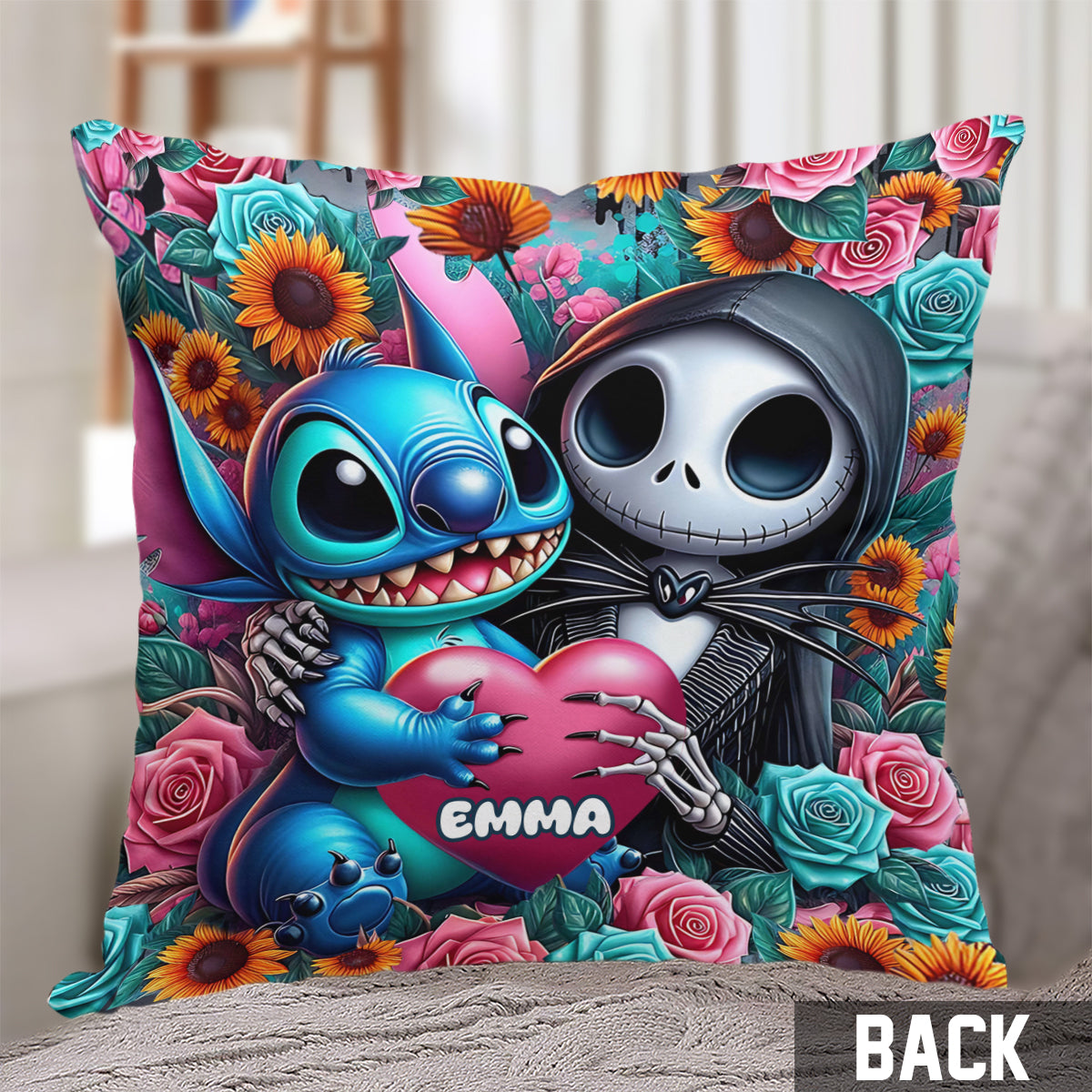 Personalized Nightmare Throw Pillow Custom Name Gift