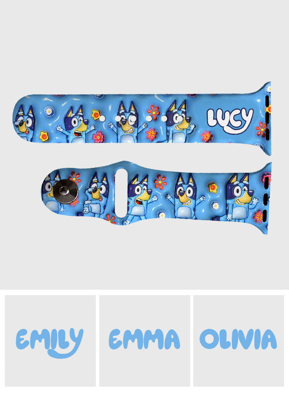 Personalized Silicone Apple Watch Band with Cute Design for Kids