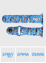 Load image into Gallery viewer, Personalized Silicone Apple Watch Band with Cute Design for Kids
