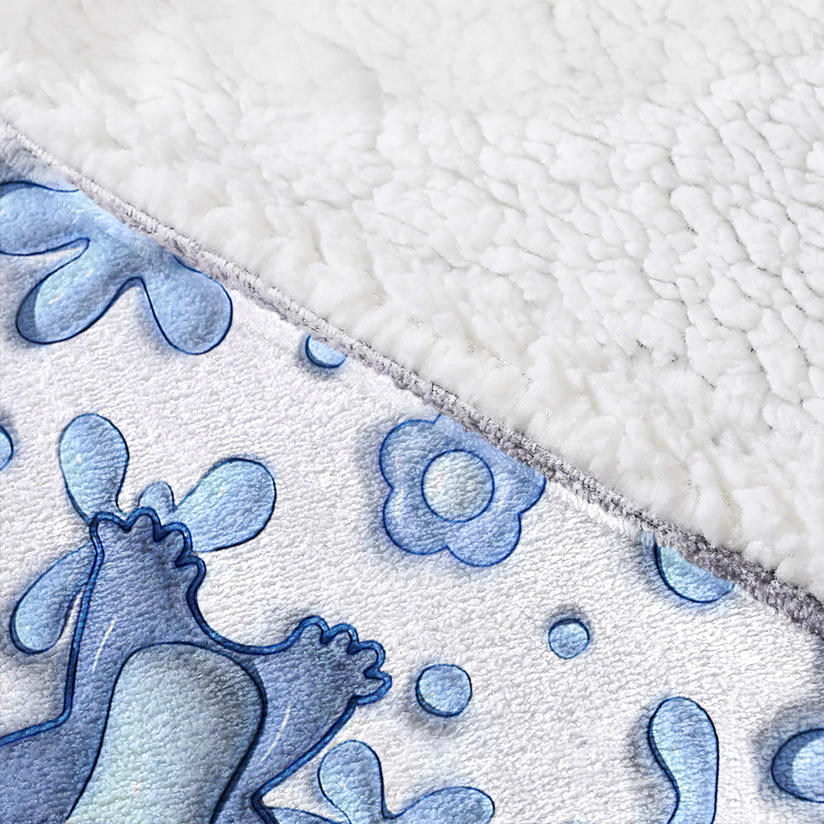 Personalized Blanket Hoodie with Custom Name and Stitch Design