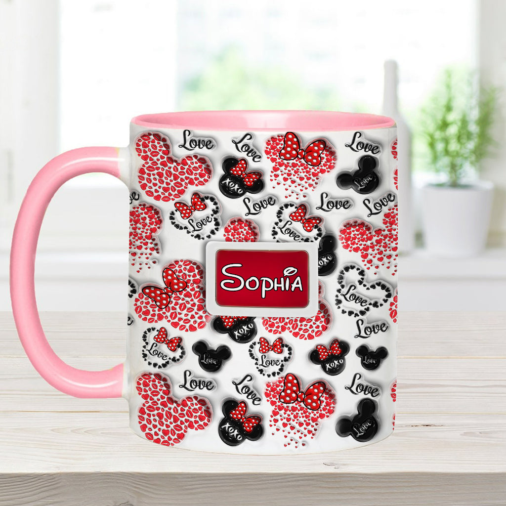 Personalized Mouse Accent Mug Custom Name Gift for Her