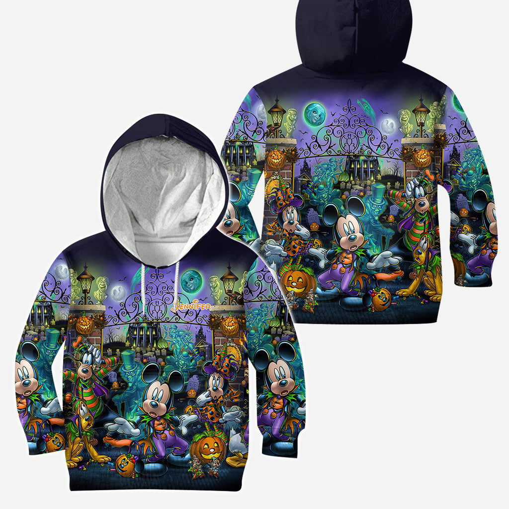 Personalized Halloween Mouse Hoodie and Leggings Set for Kids