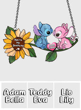 Load image into Gallery viewer, Personalized Sunflower Suncatcher Ornament Custom Names Gift for Anniversaries
