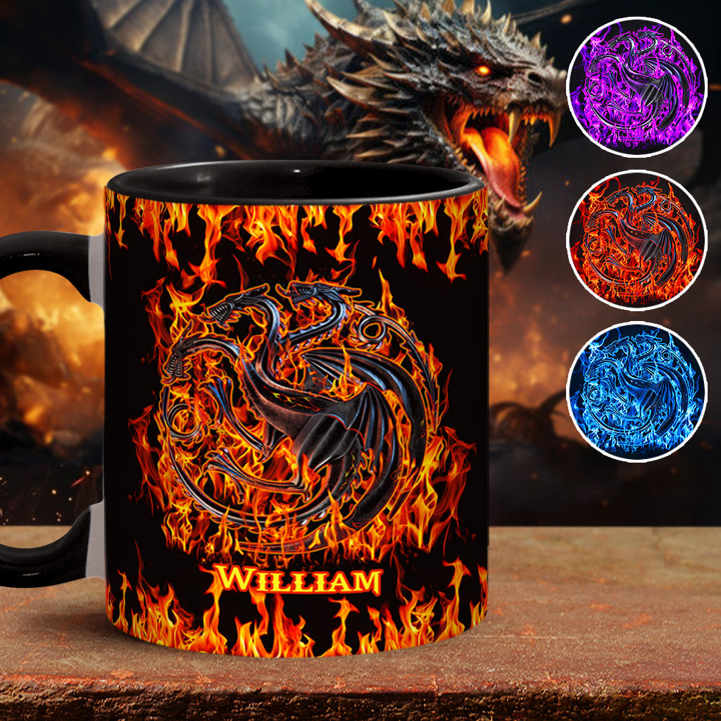 Personalized Fire & Blood Game Accent Mug Custom Name Gift
