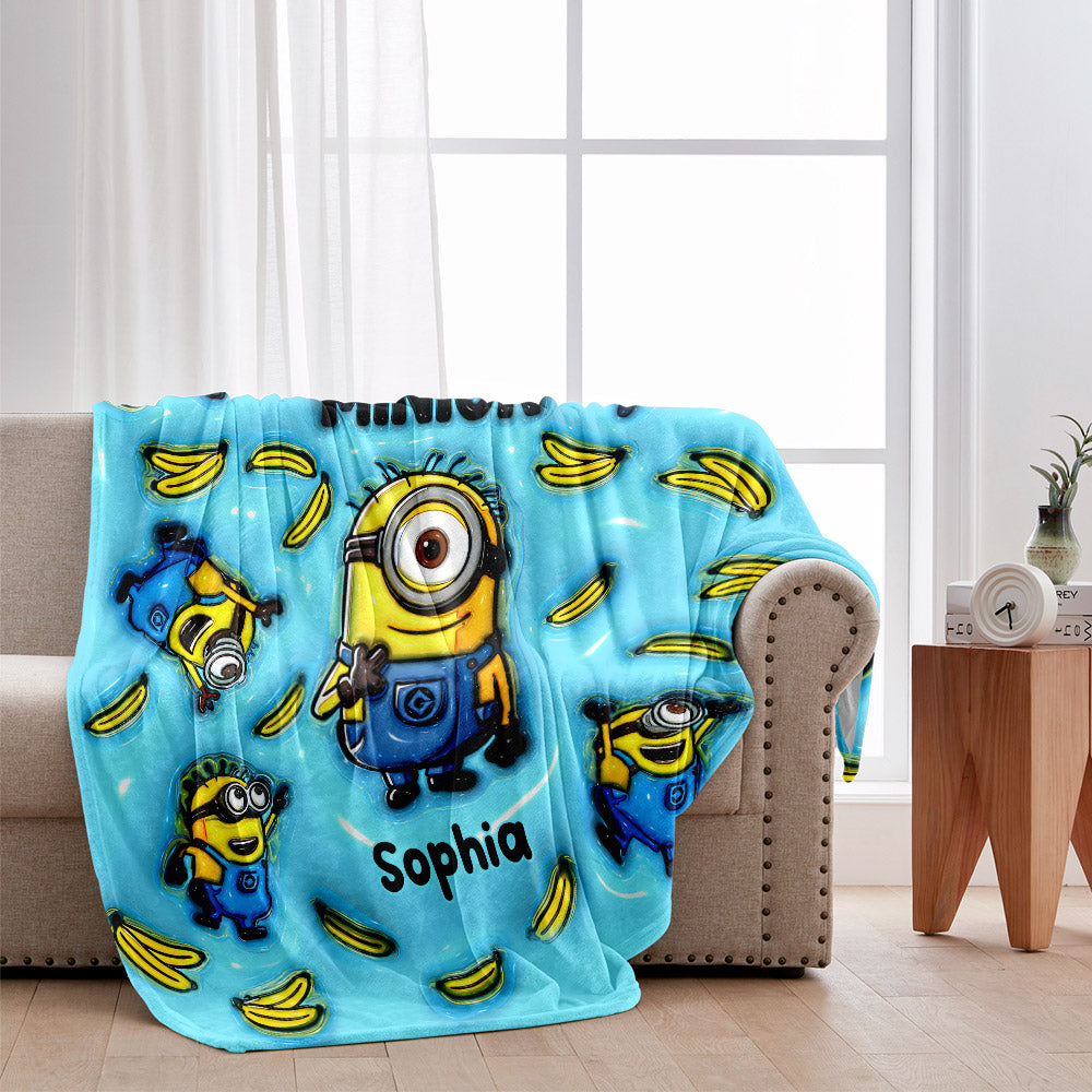 Personalized One In A Minion Blanket Custom Name Gift