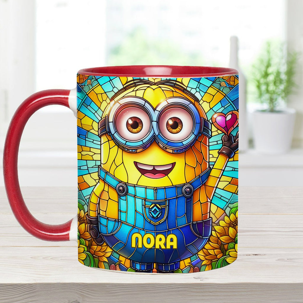 Personalized Minion Accent Mug Custom Name Gift for Kids