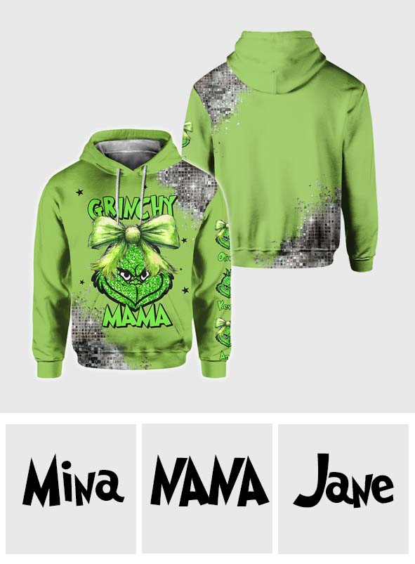Personalized Grinch All Over Shirt Custom Christmas Gift for Mom