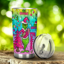 Load image into Gallery viewer, Personalized Grinch Christmas Tumbler Custom Name Gift
