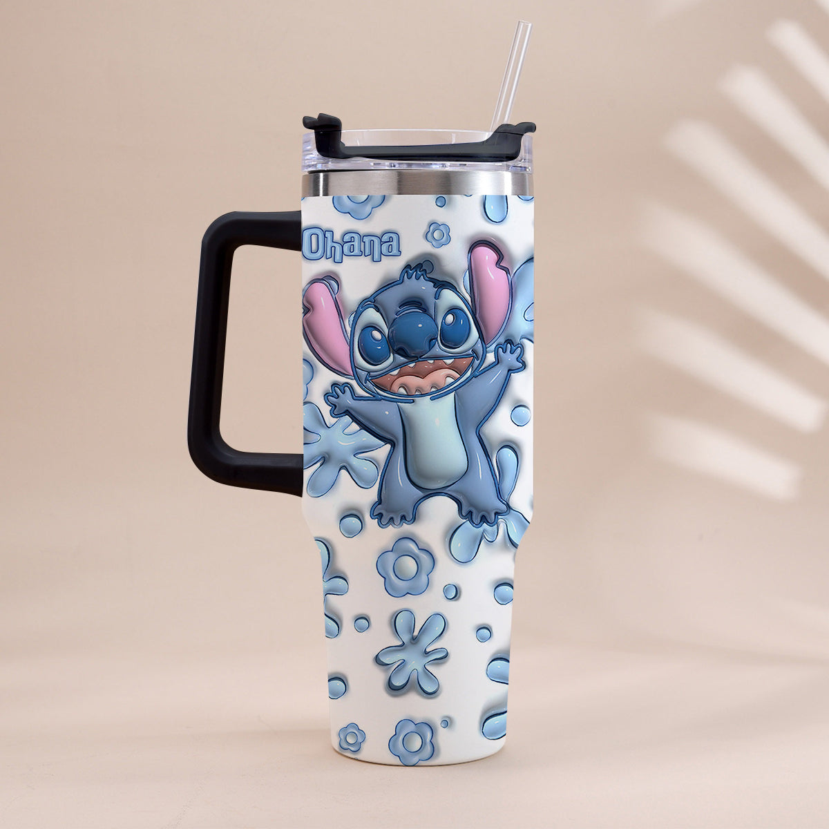 Personalized Ohana Tumbler with Handle Custom Design Gift